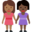 women holding hands, medium-dark skin tone, dark skin tone